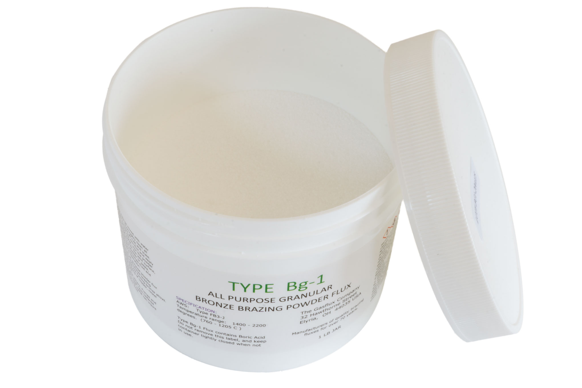 Type "Bg1" Powder Flux Gasflux for Bronze and Silver Braze Applications